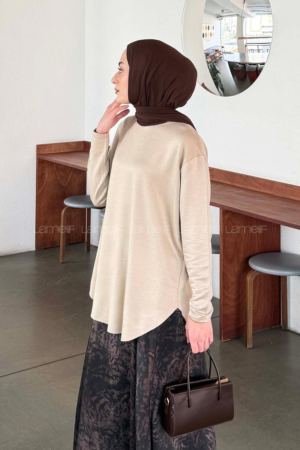 Lamelif Basic Sweat Bej