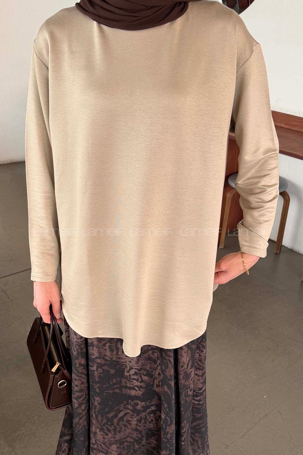 Lamelif Basic Sweat Bej