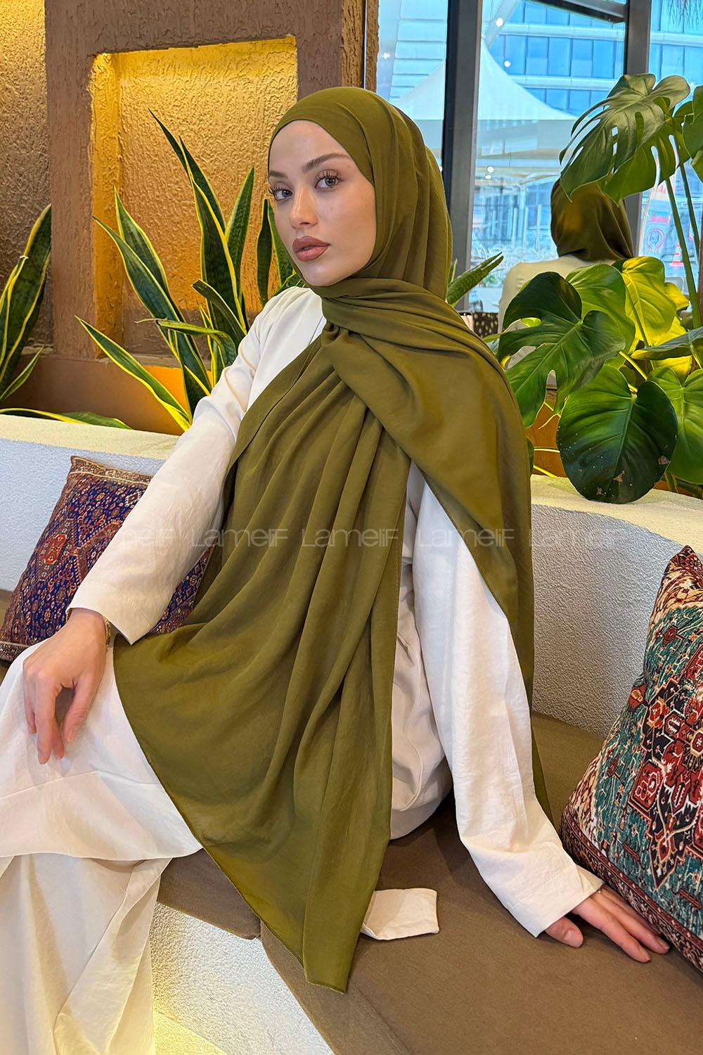 Lamelif Comfort Pamuk Şal Soft Yeşil