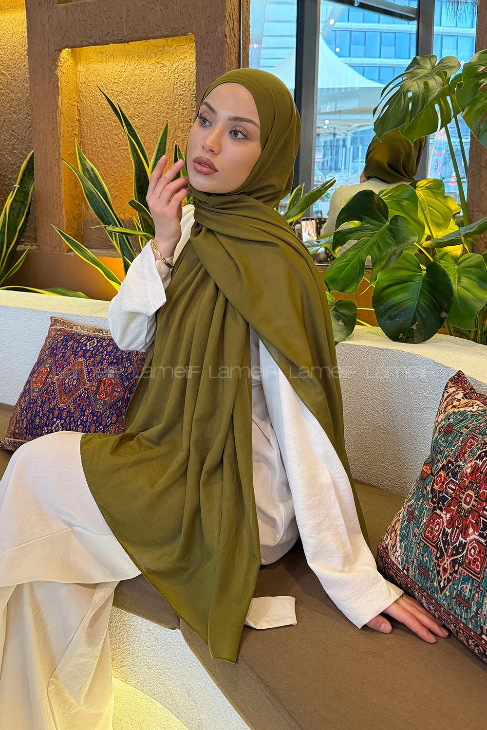 Lamelif Comfort Pamuk Şal Soft Yeşil