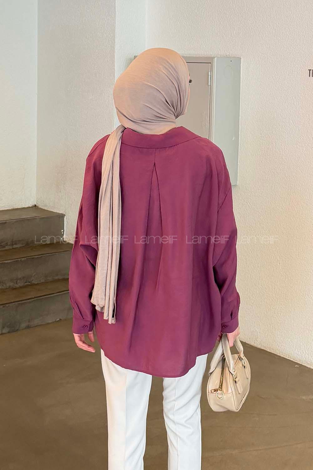 Lamelif Tensel Gömlek Gül