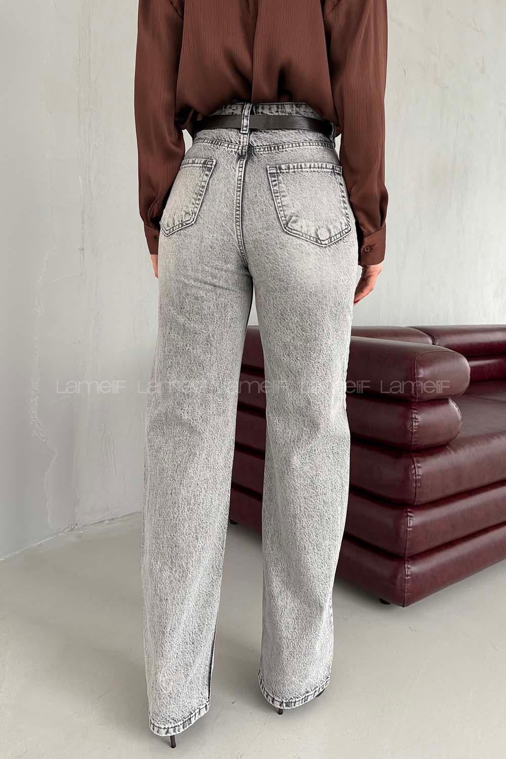 Light Grey Denim High Waist Denim Pants