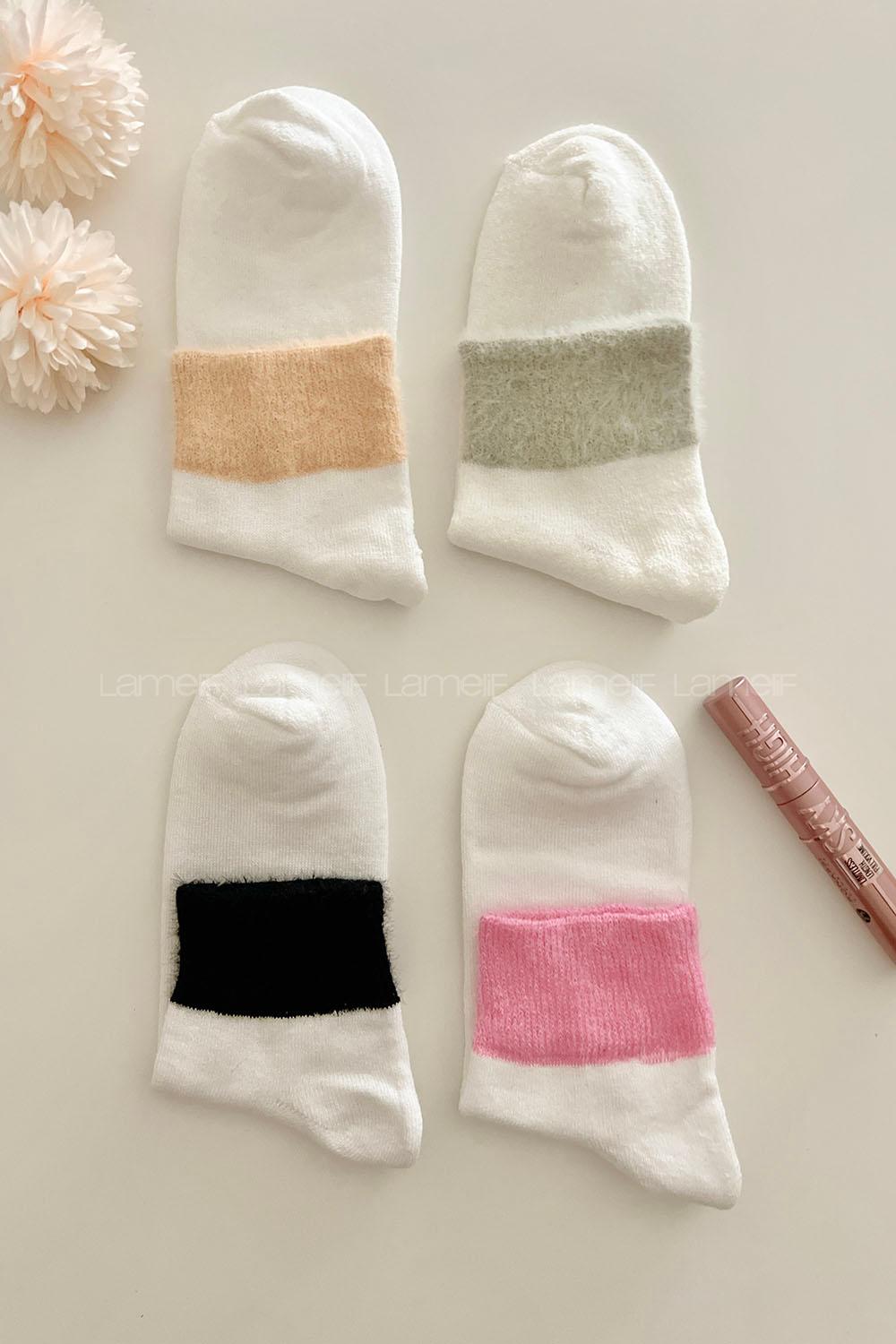 Lamelif 4lü Peluş Çorap