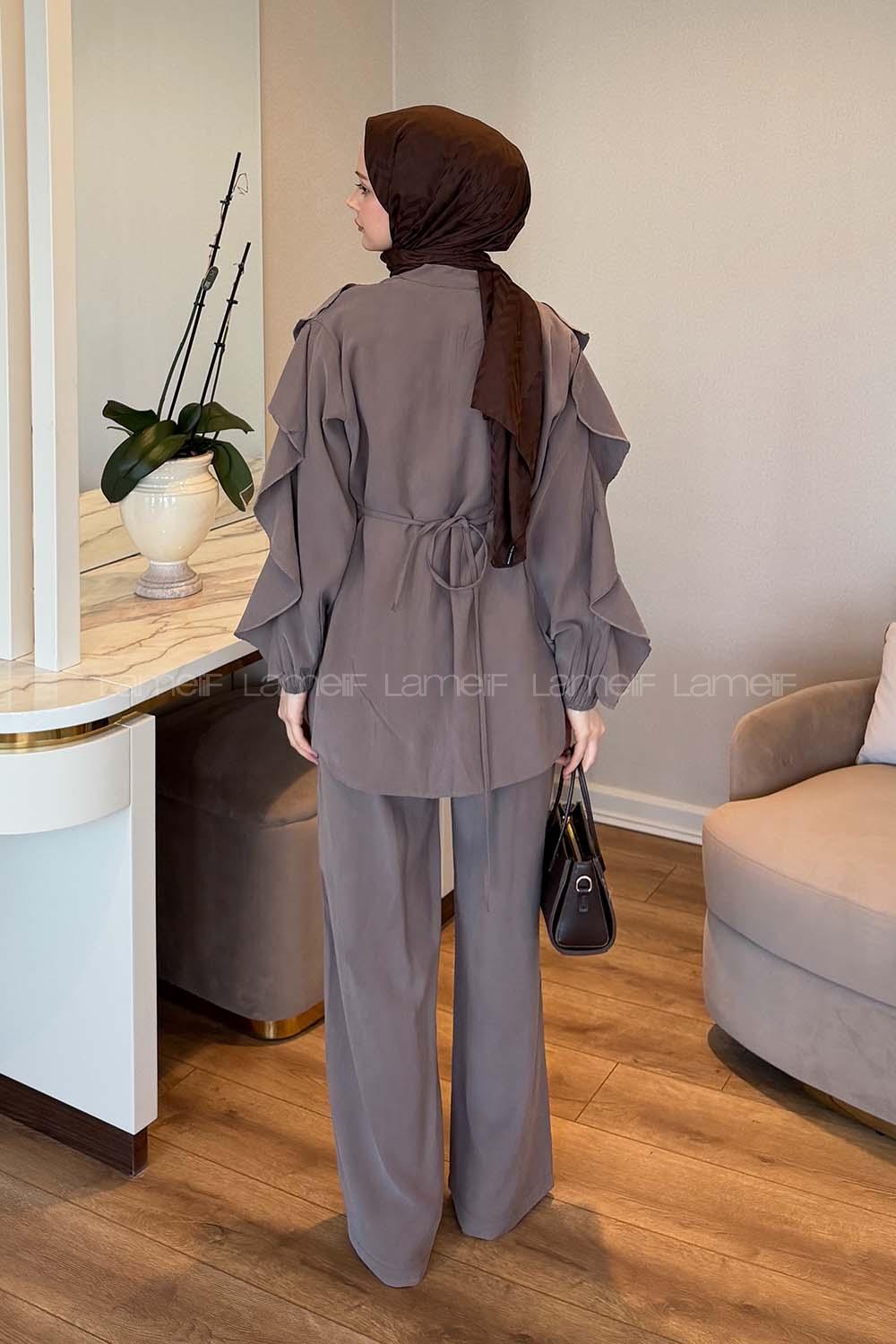 Mink Crew Neck Long Arm Oysho Regular Trousers Comfortable Suit
