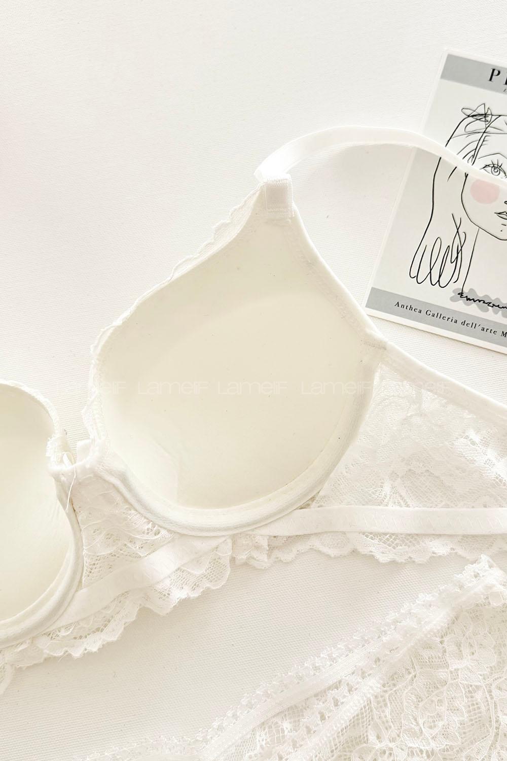 Lamelif Taşlı Dantelli Destekli Sütyen Takım 