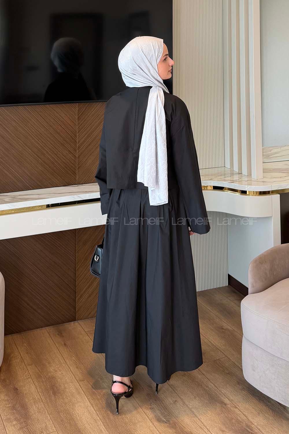 Lamelif Etekli Takım Siyah