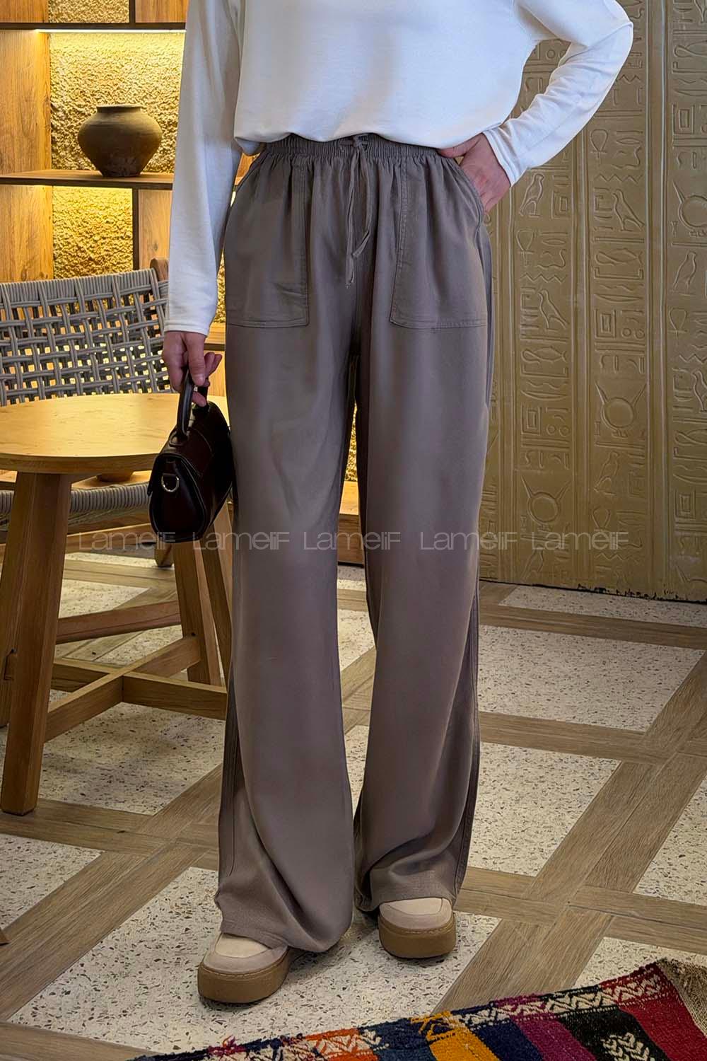Soil Viscose Fabric High Waist Comfortable Pants