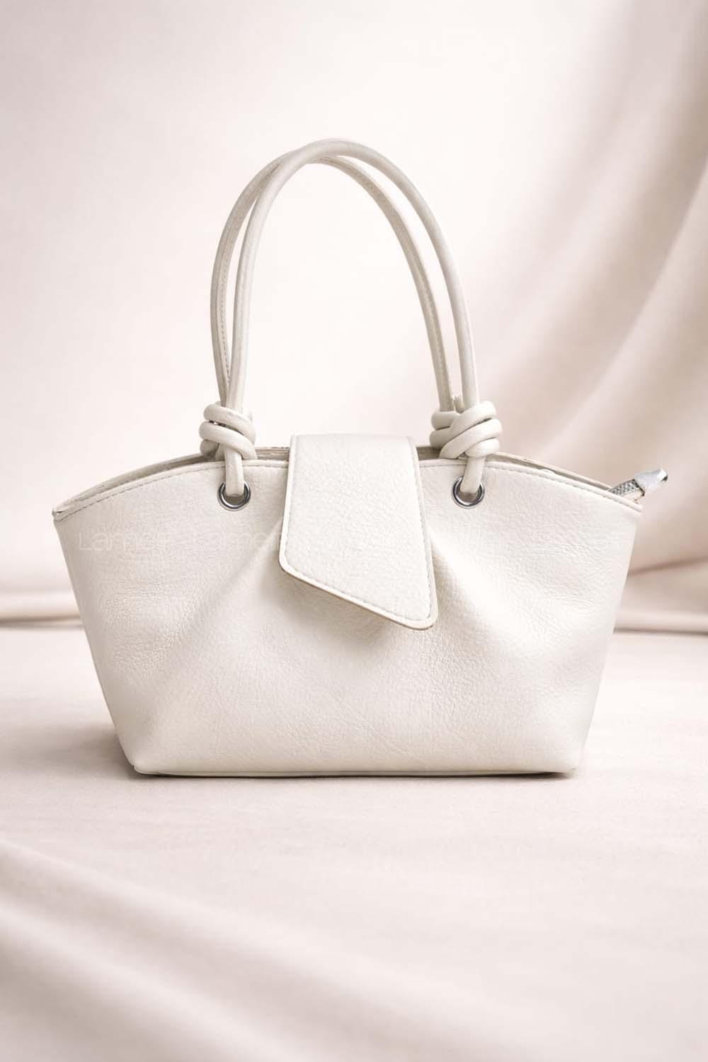 Lamelif Paris Kadın Pase Soft Deri Askılı Çanta Krem