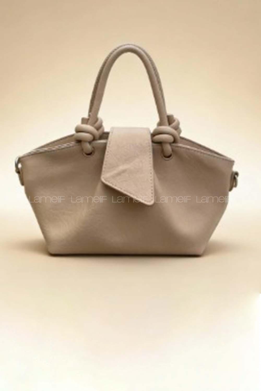 Lamelif Paris Kadın Pase Soft Deri Askılı Çanta Vizonrengi