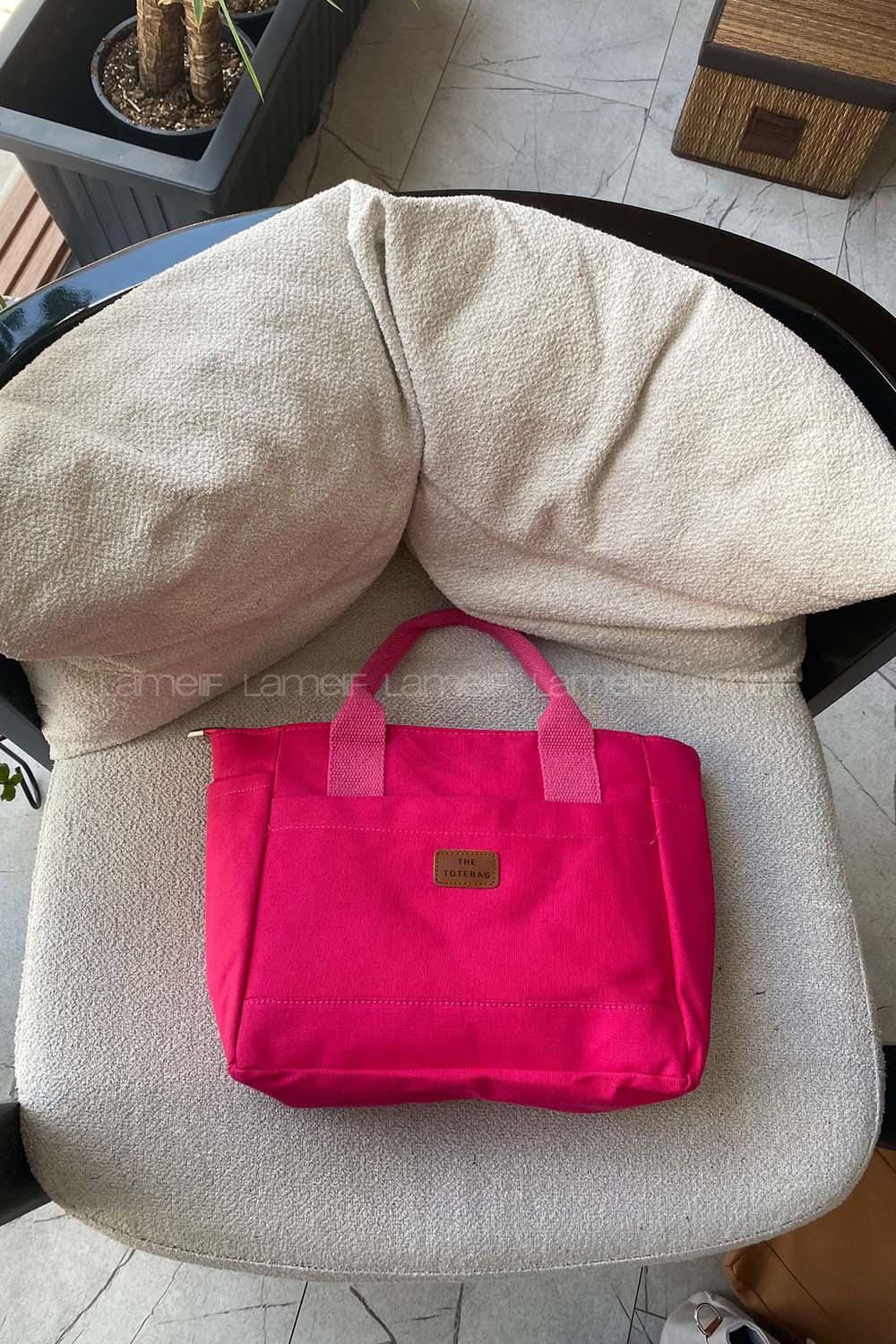 Fuchsia Buckle Skin Hand Bag Bag