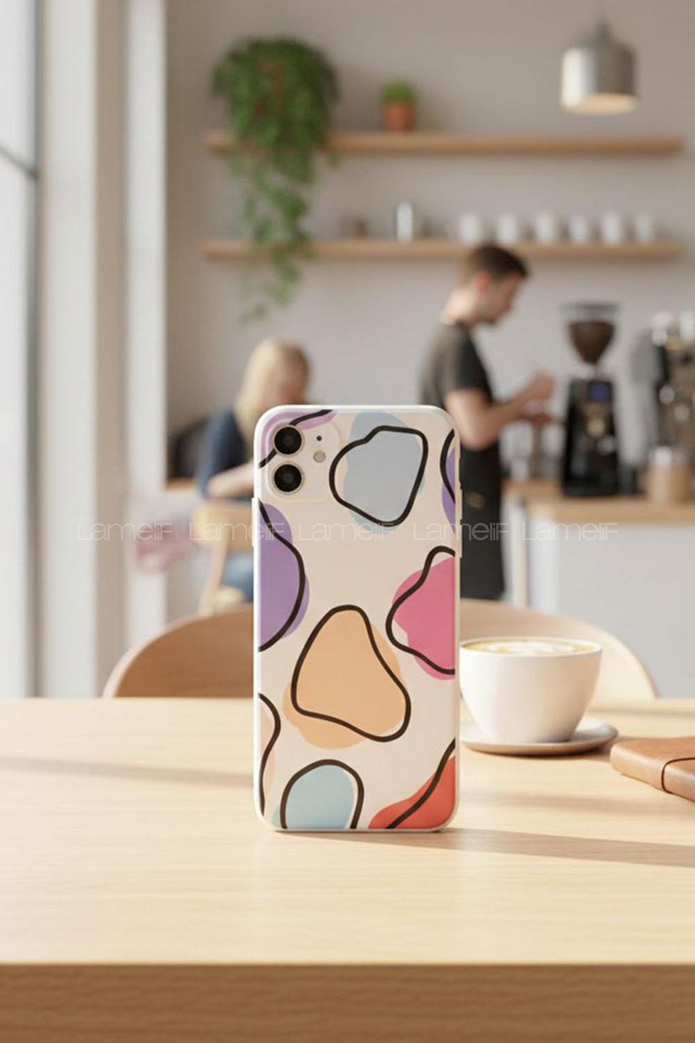 Lamelif  ıPhone 11 Palet Baskılı Telefon Kılıfı