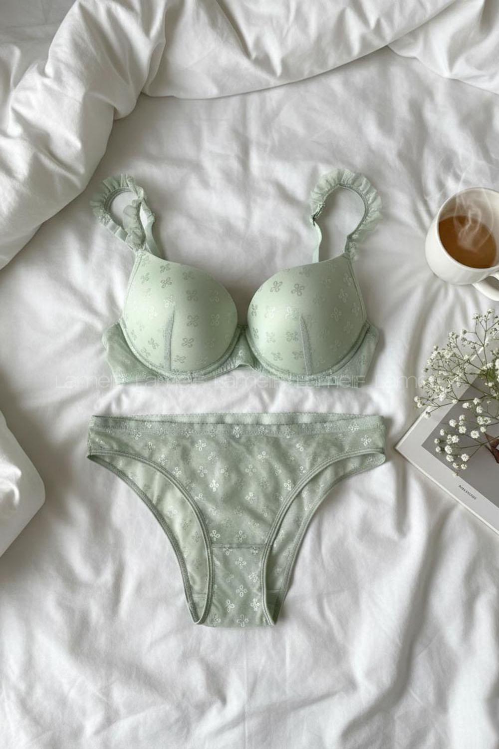 Lamelif Omuz Askısı Fırfırlı Destekli Takım