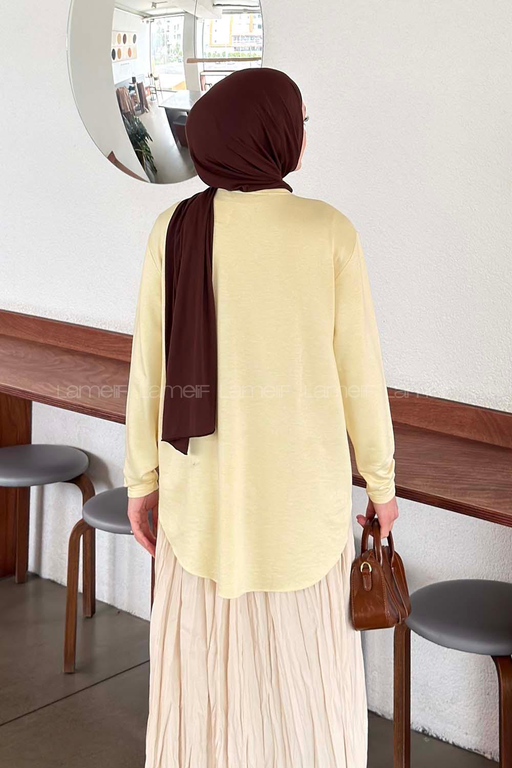 Lamelif Basic Sweat Sarı