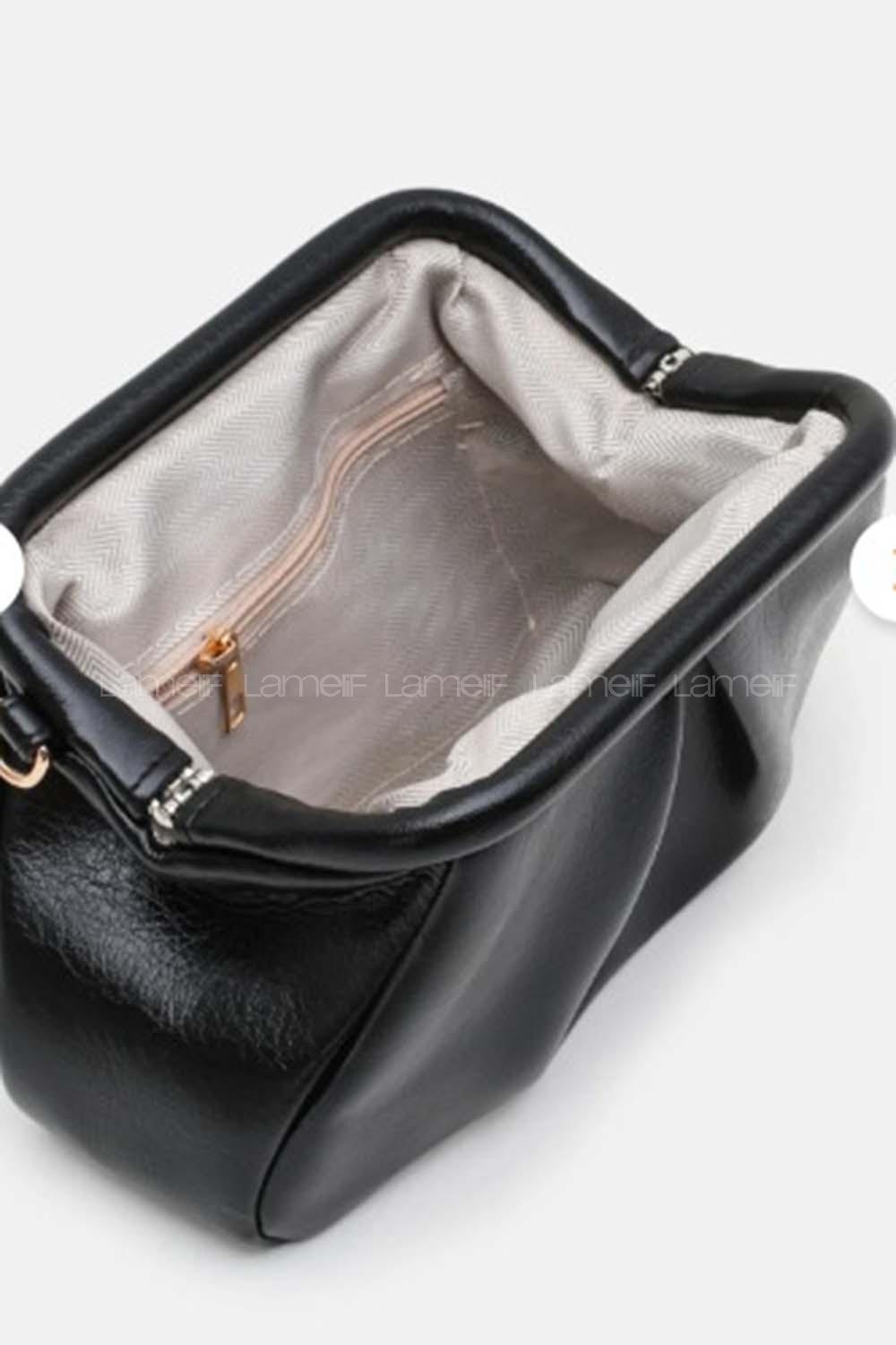 Lamelif Clutch Form Uzun Askılı Degas Kadın Çanta Parlak Siyah