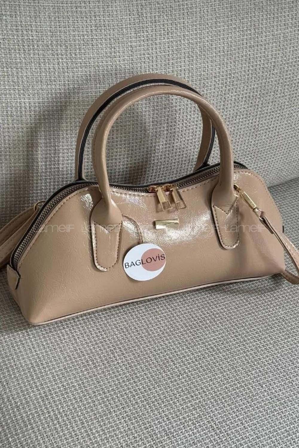 Lamelif Gold Detaylı Kadın El Ve Omuz Çantası Bej