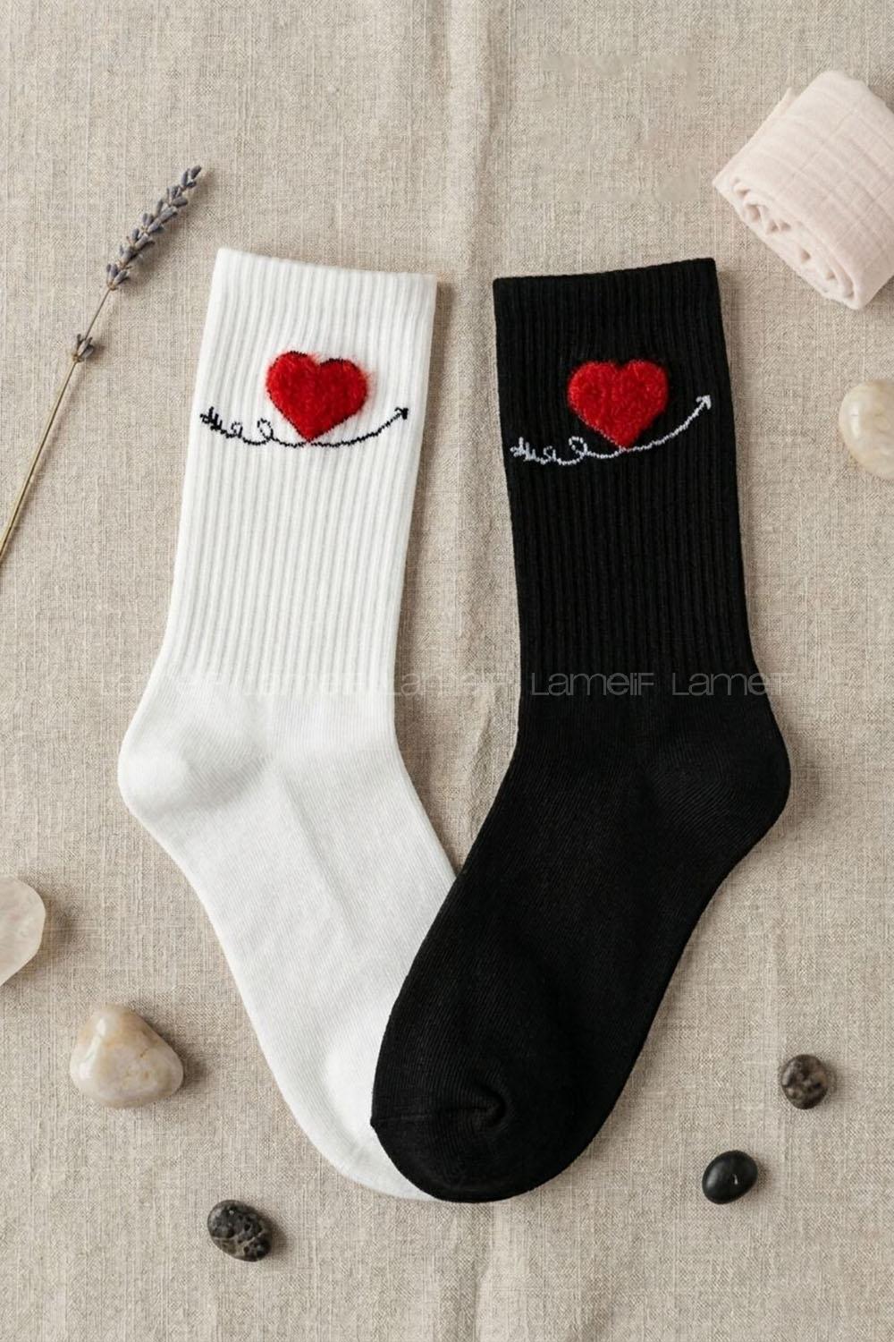 Lamelif 2li İhracat Tüylü Tenis Çorap