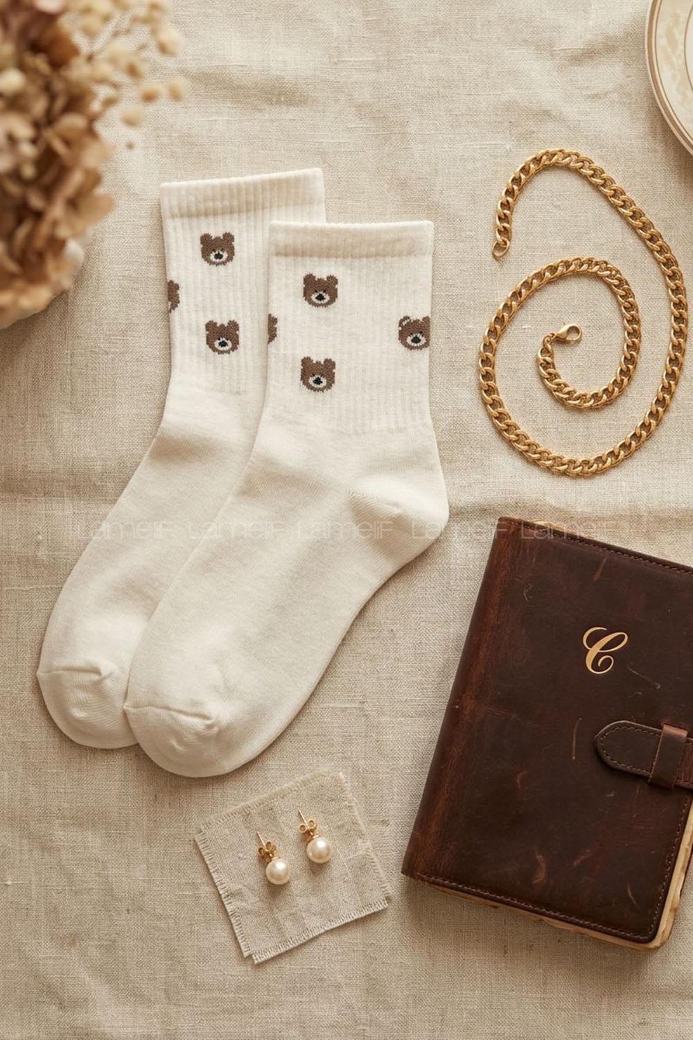 Lamelif Penye Ayı Kolej Çorap