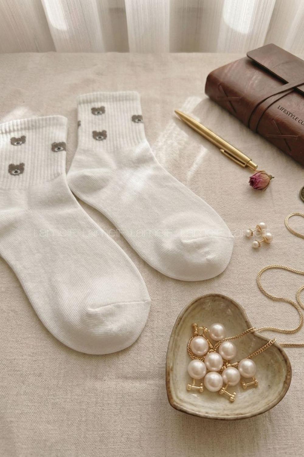 Lamelif Penye Ayı Kolej Çorap