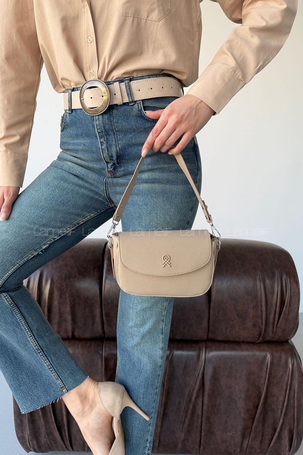 Mink With Zipper Skin Hand Bag Bag