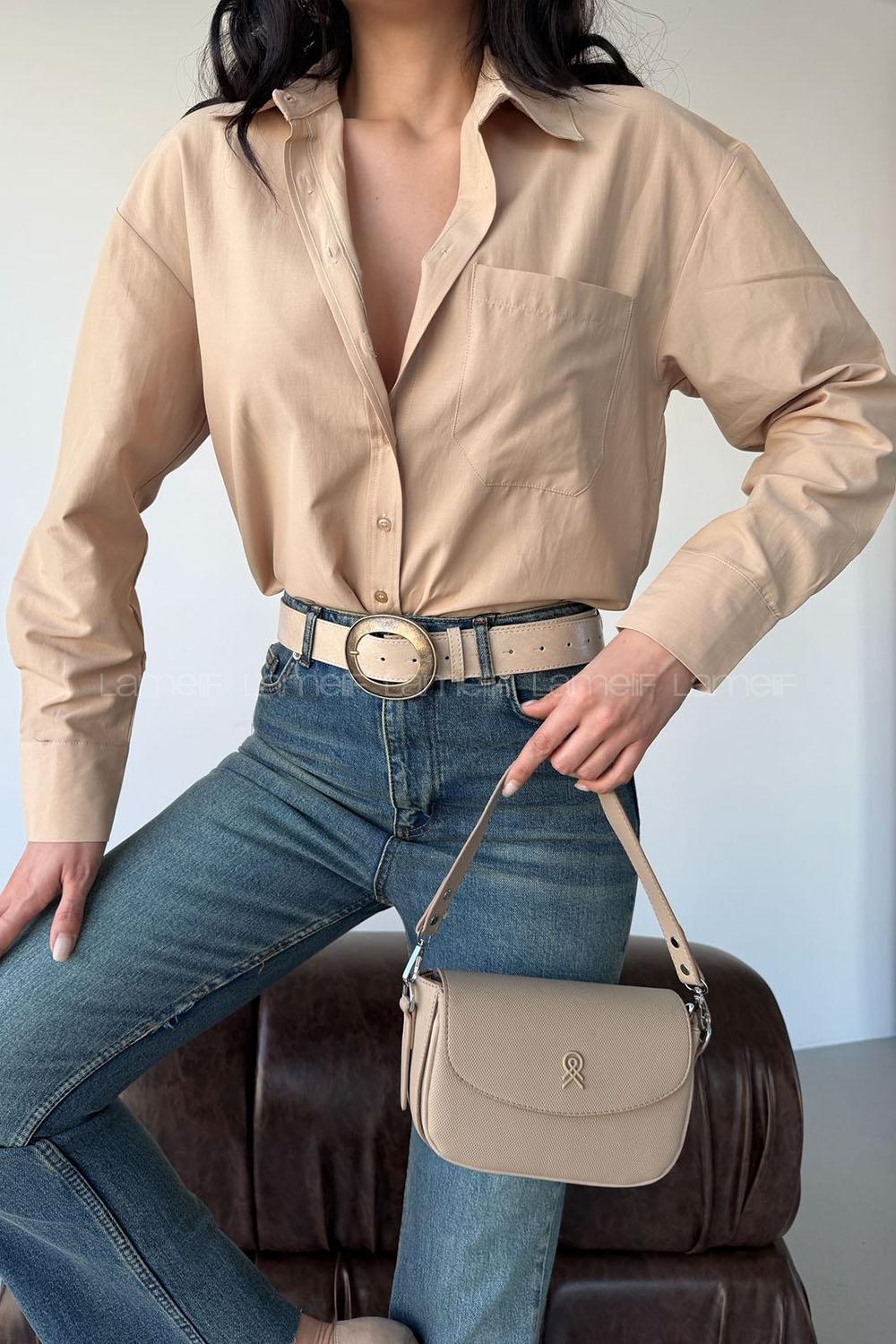 Mink With Zipper Skin Hand Bag Bag