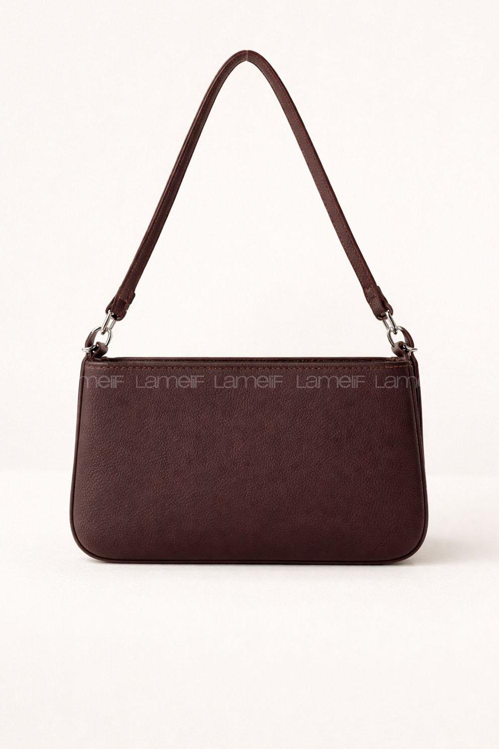 Lamelif Toka Detaylı  Miniadure Çanta Acı Kahve