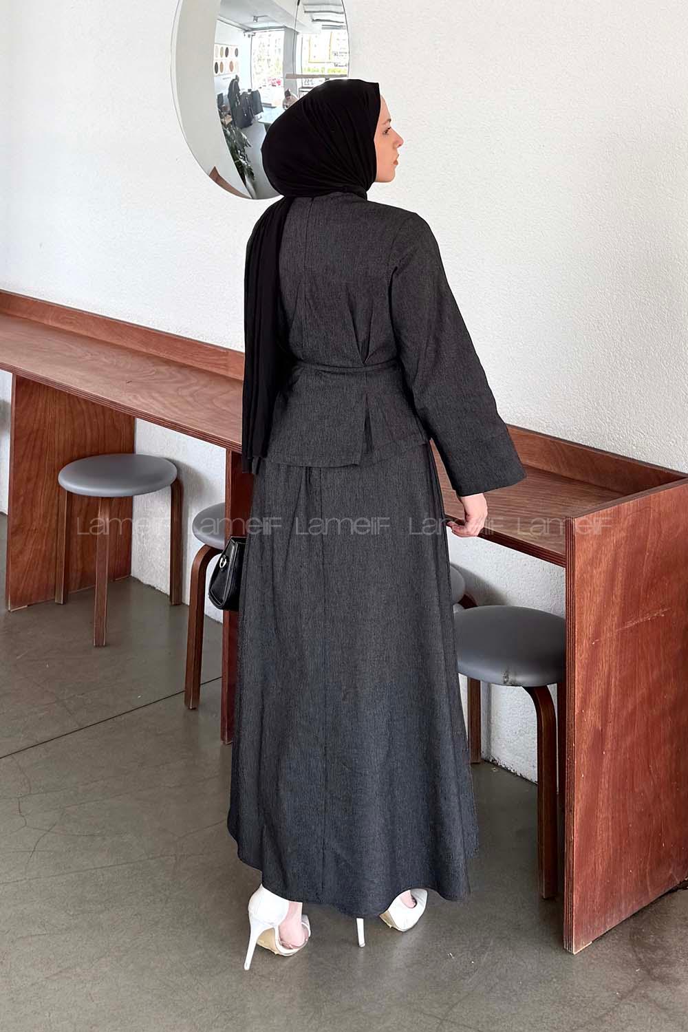 Lamelif Belden Pensli İkili Takım Siyah