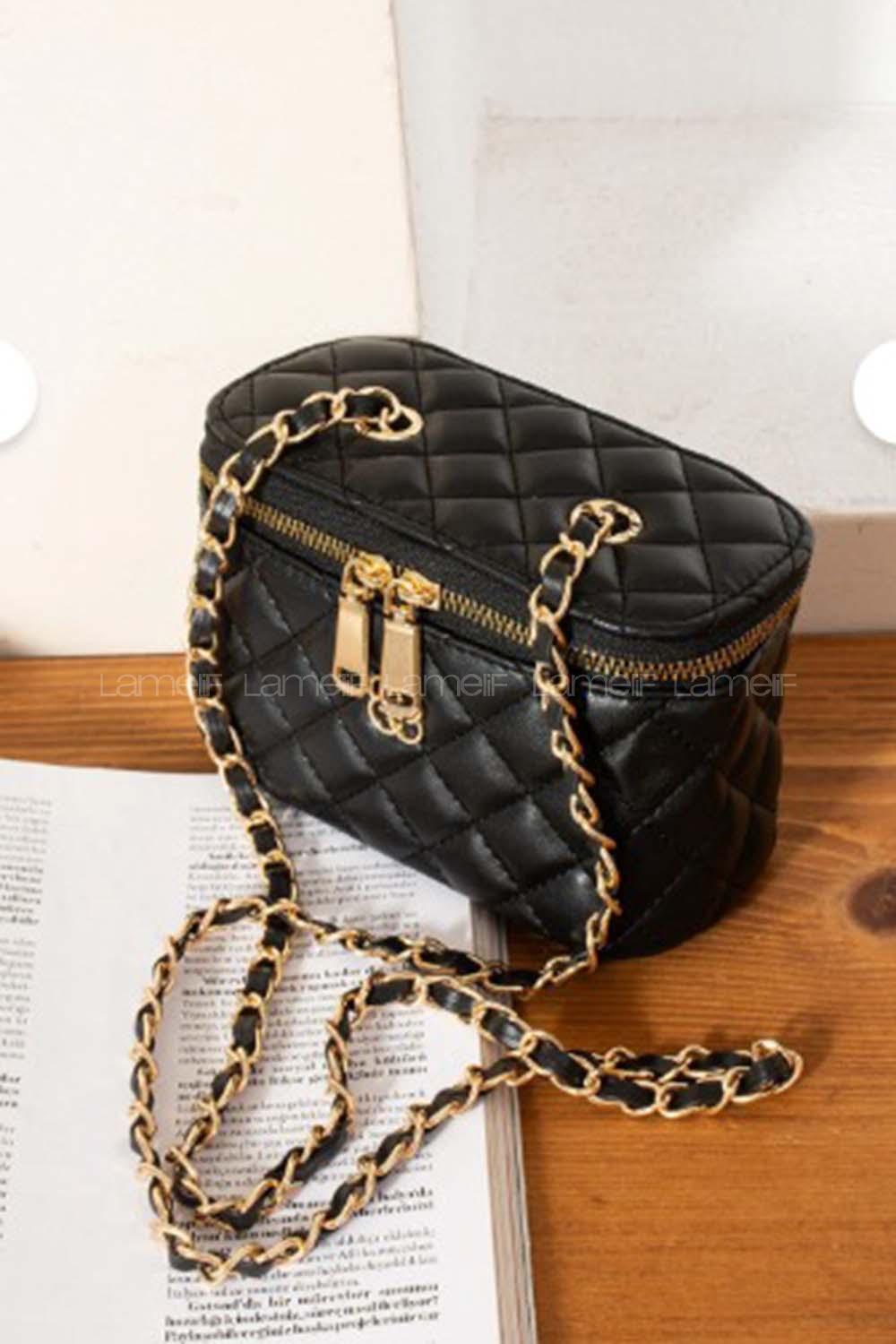 Lamelif Nakış Detaylı Kutu Model El & Omuz Çantası Kadın Siyah