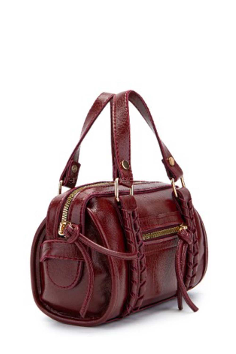 Lamelif Örgü Ve Sarkıt Detaylı Jimmy Kadın Çapraz Çanta Bordo