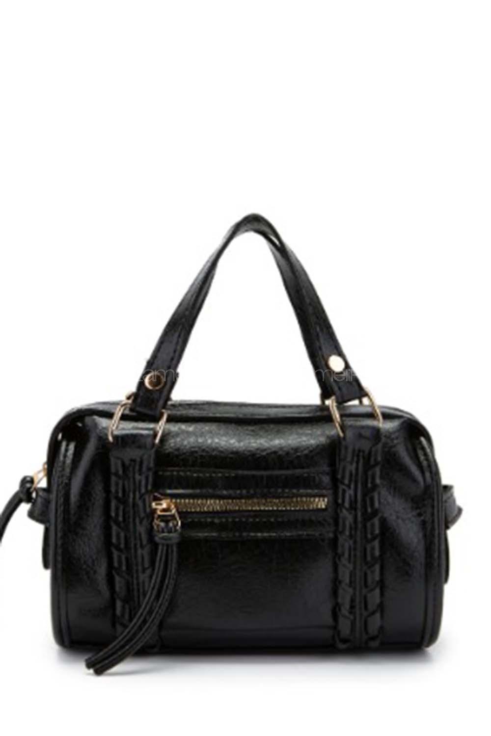 Lamelif Örgü Ve Sarkıt Detaylı Jimmy Kadın Çapraz Çanta Siyah