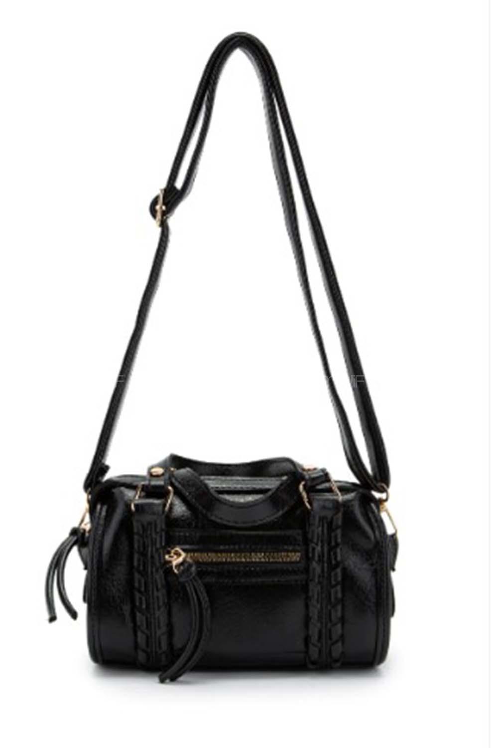 Lamelif Örgü Ve Sarkıt Detaylı Jimmy Kadın Çapraz Çanta Siyah
