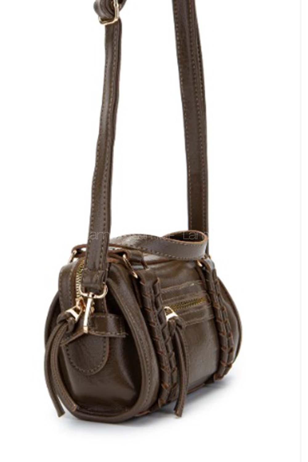 Lamelif Örgü Ve Sarkıt Detaylı Jimmy Kadın Çapraz Çanta Soft Kahve