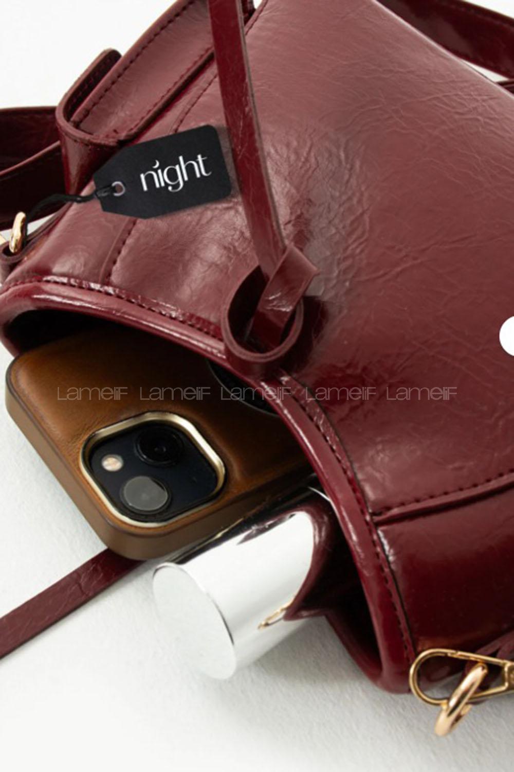 Claret Red Without Accessories Skin Hand Bag Arm Bag Bag