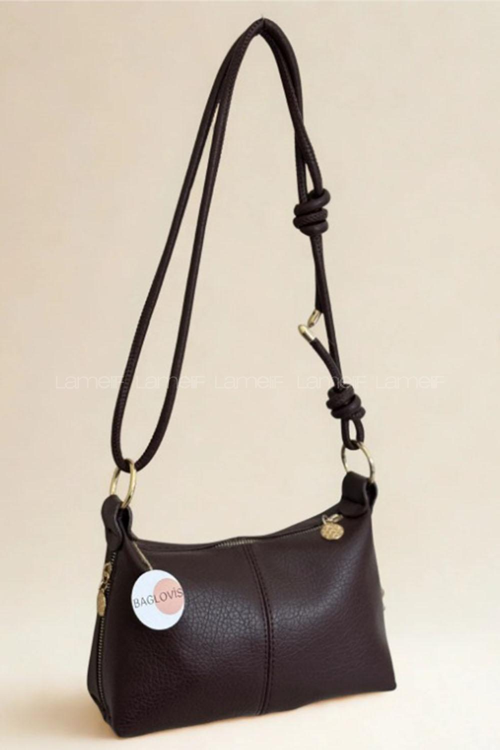 Lamelif Düğüm Detaylı Günlük Şık Kadın Çanta Acı Kahve