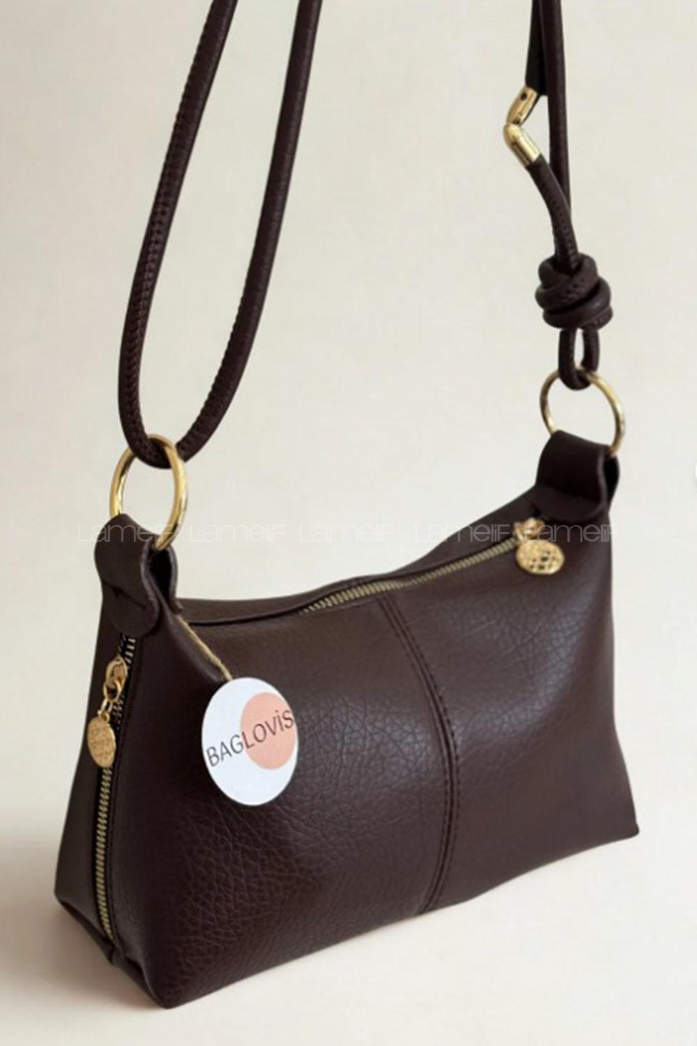 Lamelif Düğüm Detaylı Günlük Şık Kadın Çanta Acı Kahve