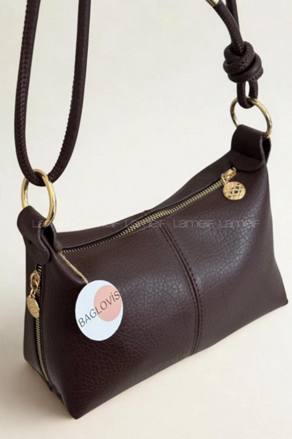 Lamelif Düğüm Detaylı Günlük Şık Kadın Çanta Acı Kahve