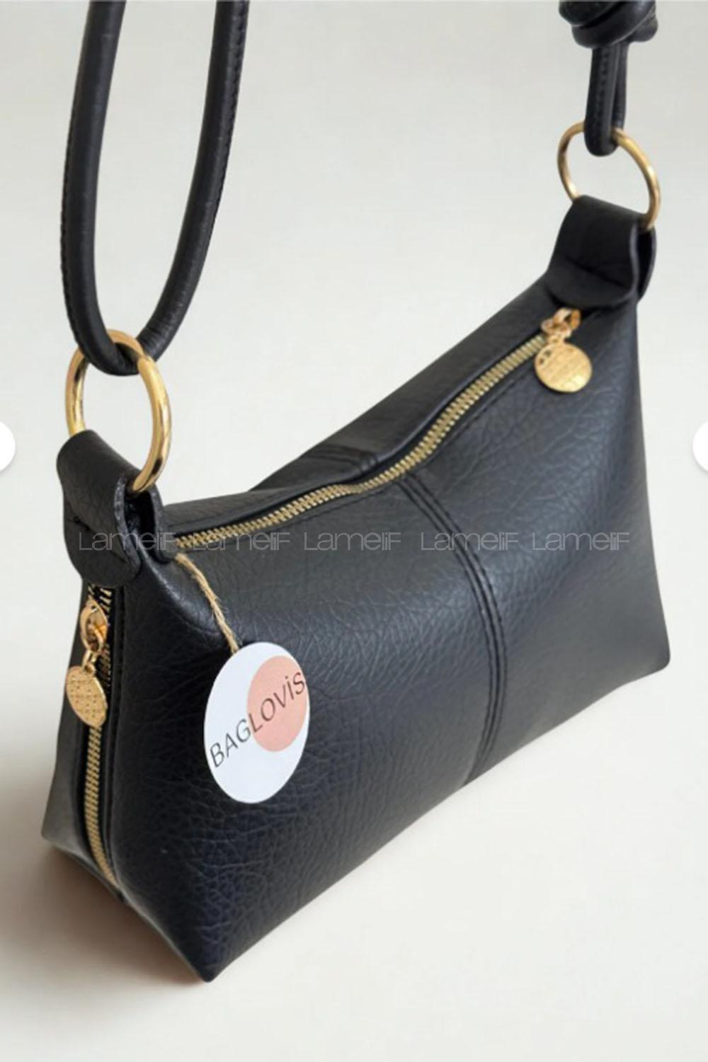 Lamelif Düğüm Detaylı Günlük Şık Kadın Çanta Siyah