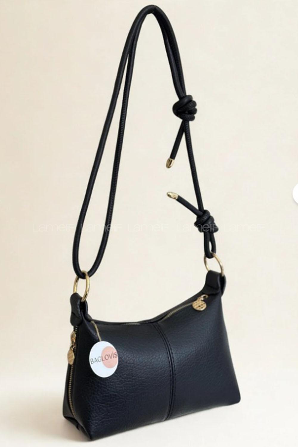 Lamelif Düğüm Detaylı Günlük Şık Kadın Çanta Siyah