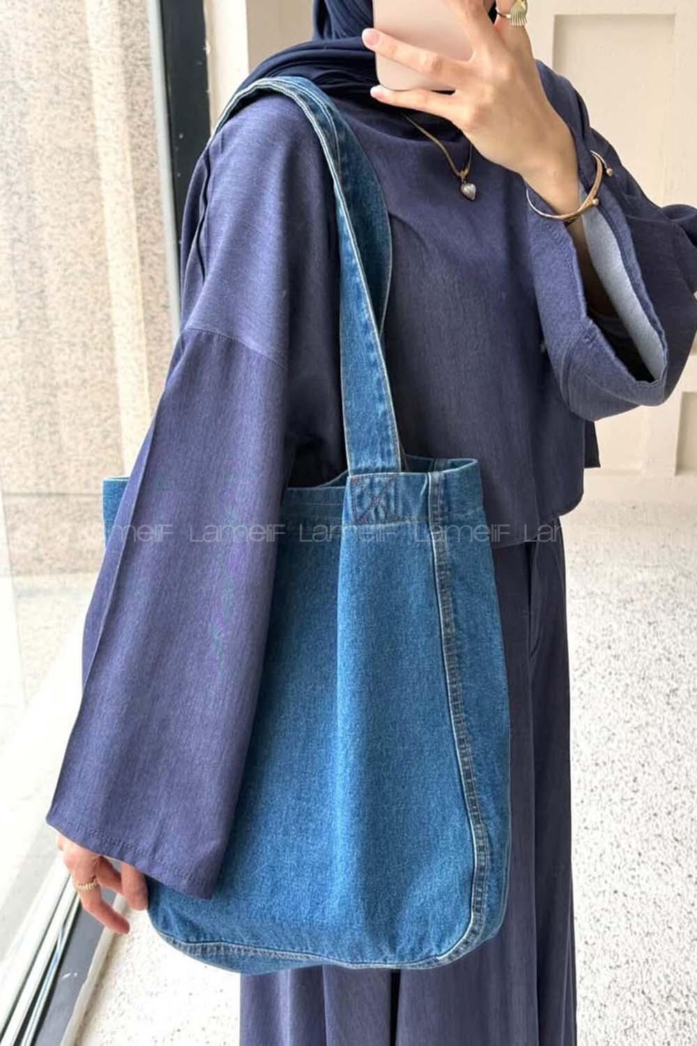 Lamelif Kadın Kot Günlük Spor El Ve Omuz Çantası 