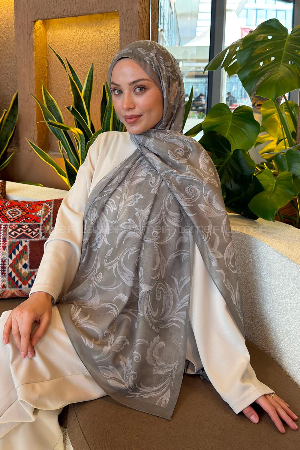 Lamelif Etnik Desen Ferah Şal Adaçayı