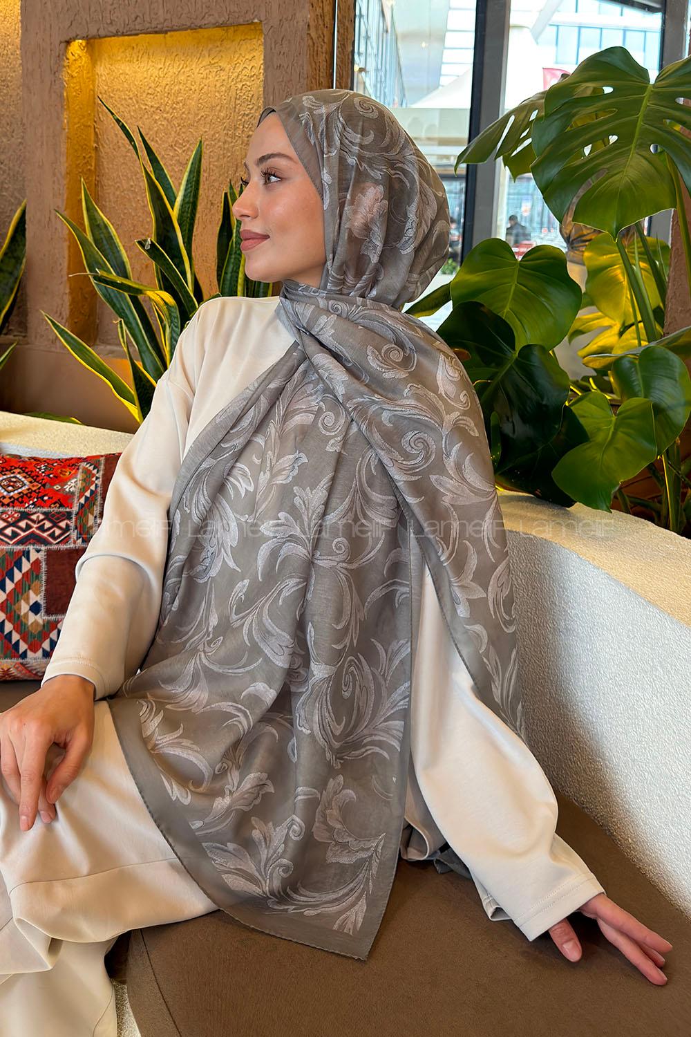 Lamelif Etnik Desen Ferah Şal Adaçayı