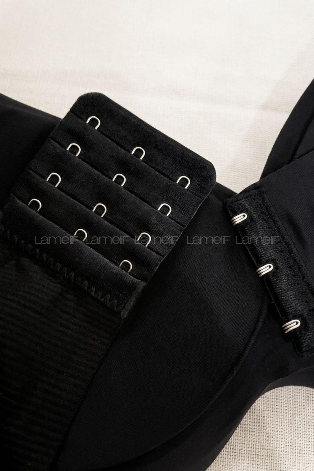 Black Cotton Without Underwire Unsupport Bralet