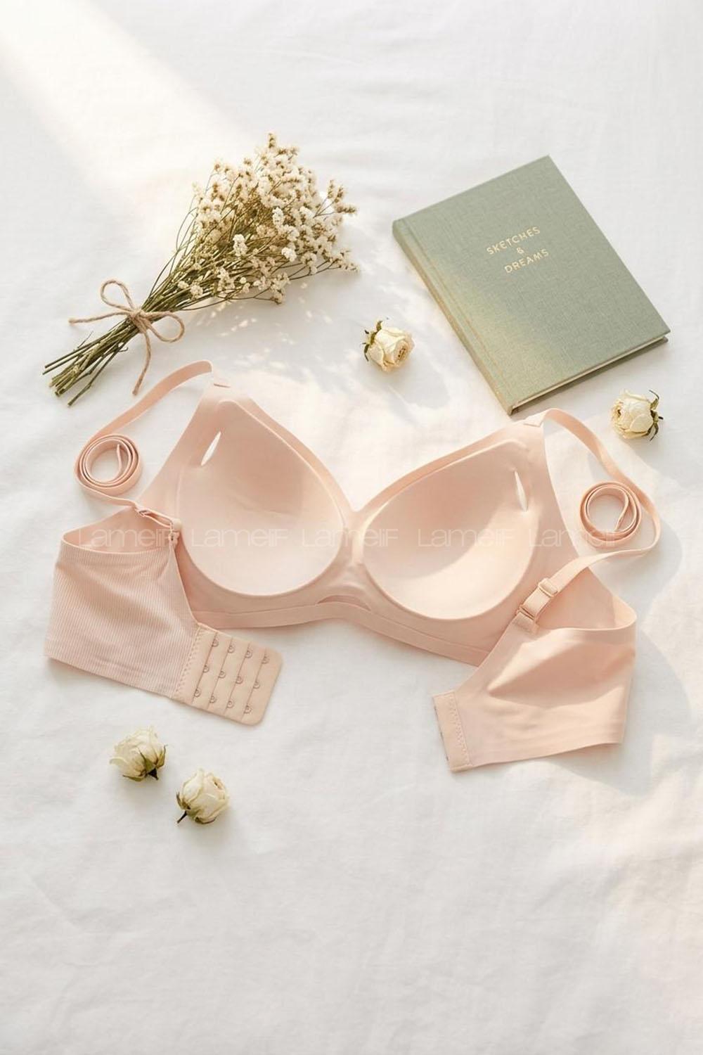 Lamelif Premium İthal Ribana Dokulu Pamuk Sütyen