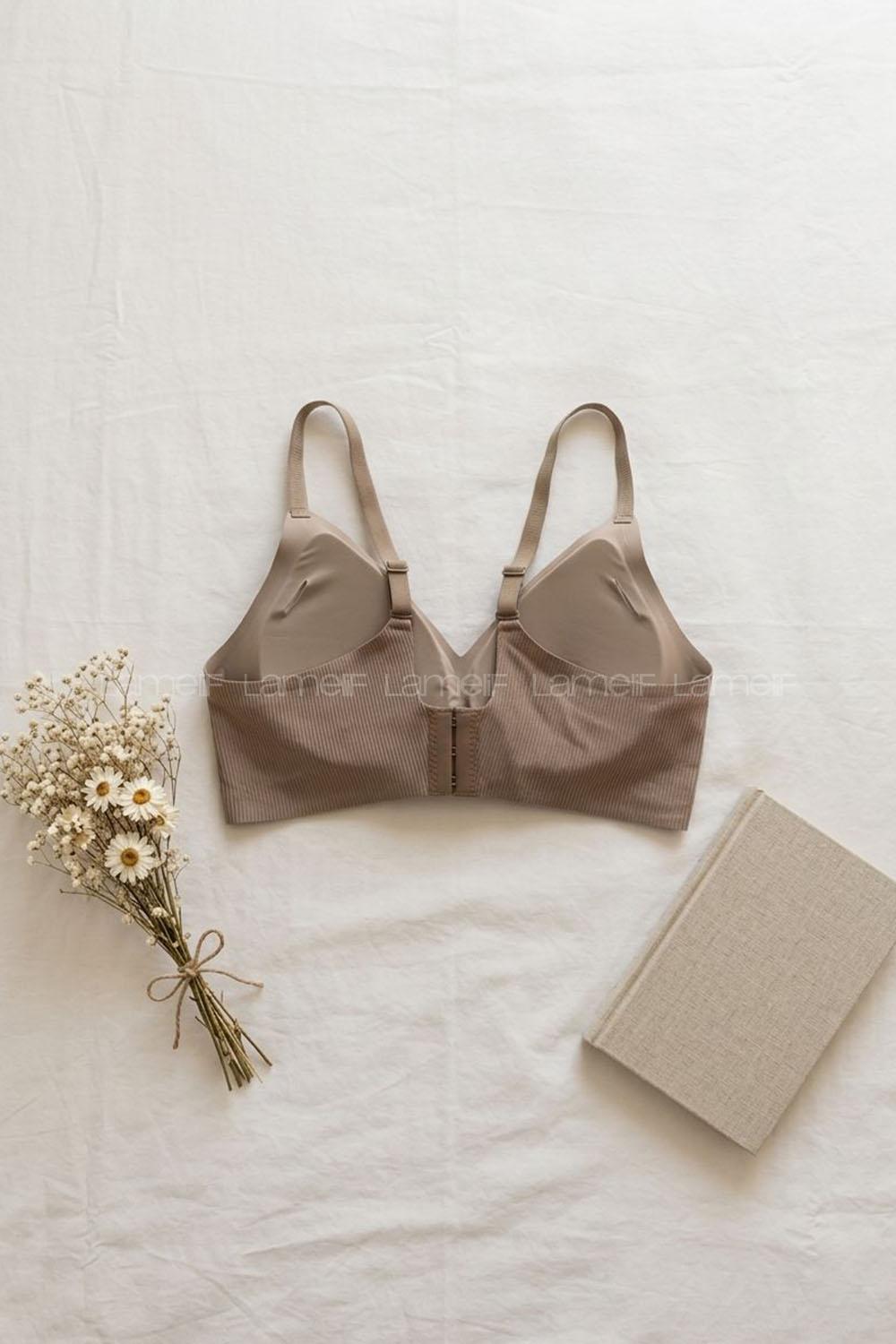 Lamelif Premium İthal Ribana Dokulu Pamuk Sütyen