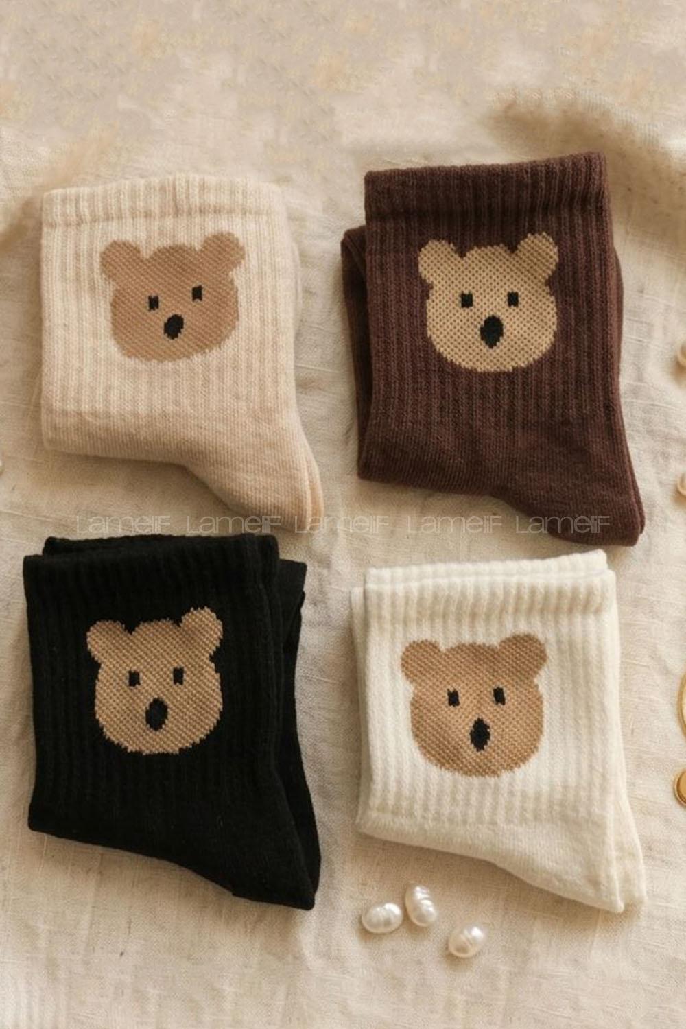 Lamelif 4lü Ayı Kolej Çorap