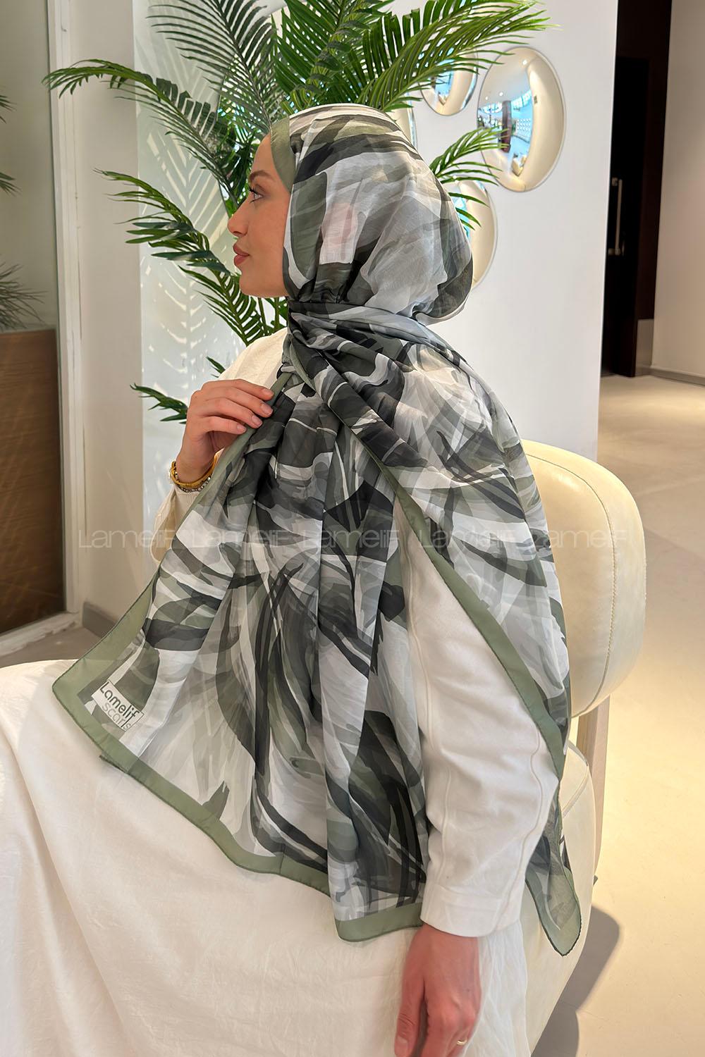 Lamelif Brush Desen Soft Şal Adaçayı