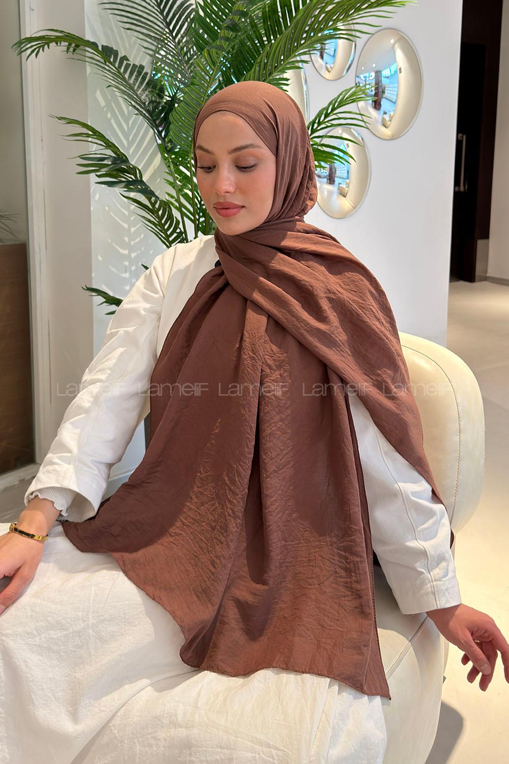 Lamelif Comfort Pamuk Şal Tozlu Kahve