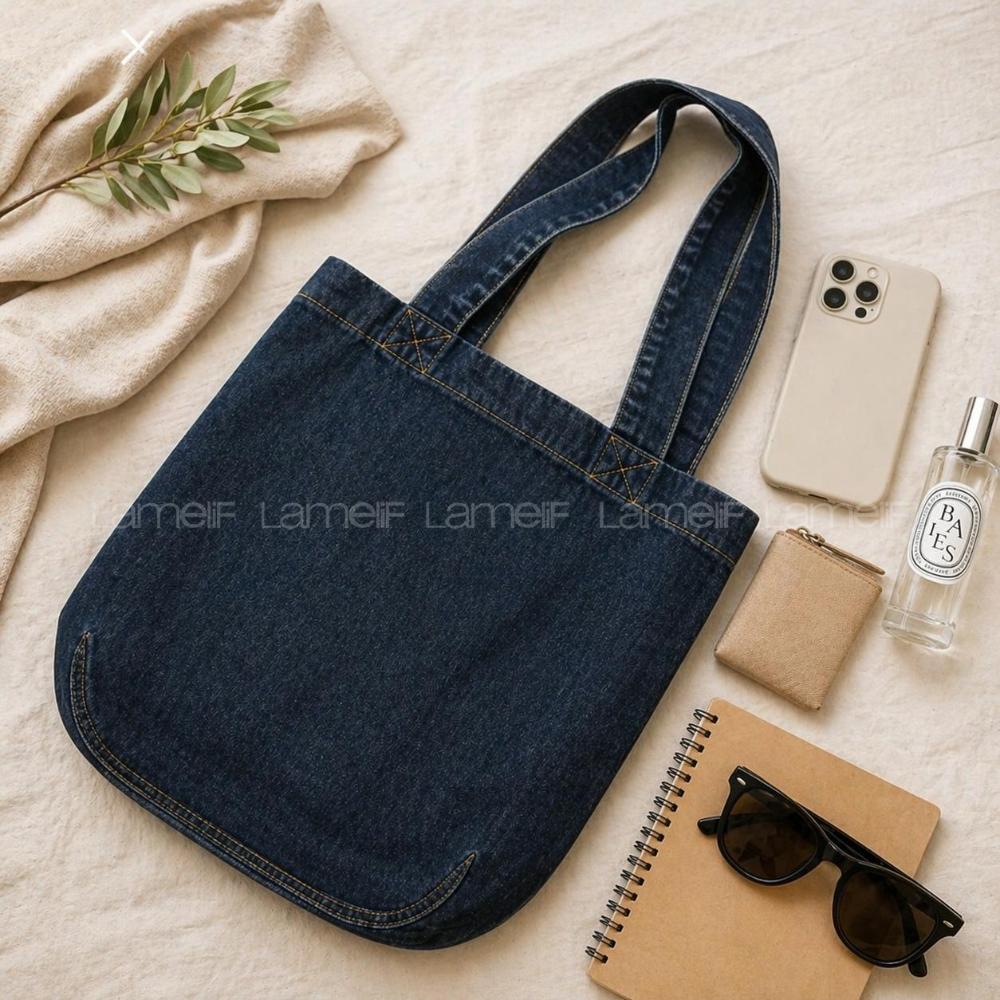 Lamelif Kadın Kot Günlük Spor El Ve Omuz Çantası Koyu Renk