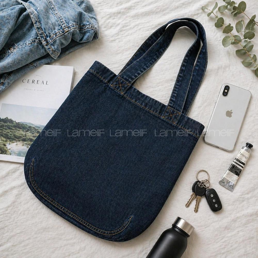 Lamelif Kadın Kot Günlük Spor El Ve Omuz Çantası Koyu Renk