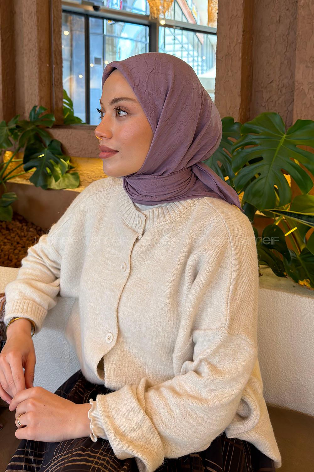 Lamelif Bambu Eşarp Açık Lila