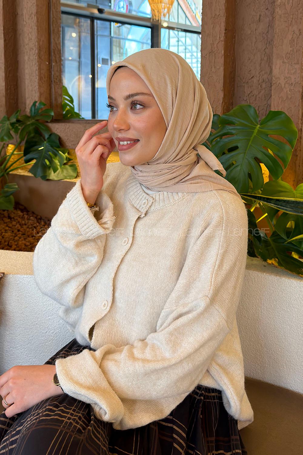 Lamelif Bambu Eşarp Koyu Taş